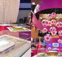 قطر تعرض مجسمات لملاعب بطولة كأس العالم في قطر 2022 في افتتاح منتدى بطرسبورغ