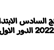 نتائج السادس الابتدائي 2022 الدور الأول