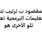 المقصود ب ترتيب تنفيذ التعليمات البرمجية تعليمة تلو الأخرى هو