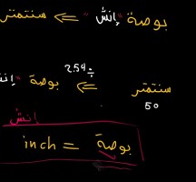 تحويل من بوصة الى سم