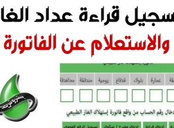 تسجيل قراءة عداد الغاز بتروتريد