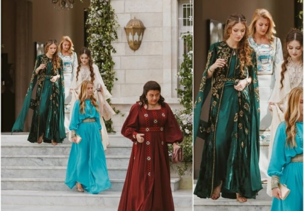 بنات الامير هاشم في حفل زفاف ولي العهد