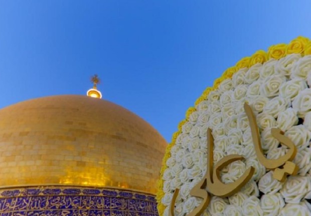 لماذا لا توجد راية فوق قبة الامام علي