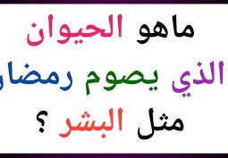 ماهو الحيوان الذي يصوم رمضان