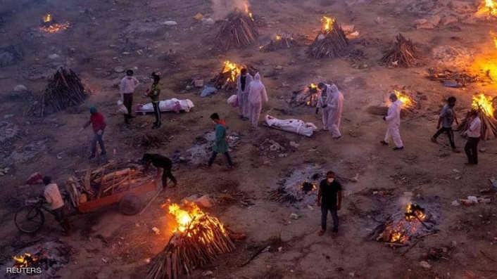 محارق الجثث المصابة بفيروس كورونا - الهند