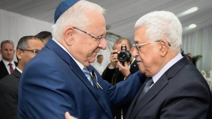 الرئيس الفلسطيني محمود عباس ونظيره الإسرائيلي رؤوفين ريفلين - أرشيفية