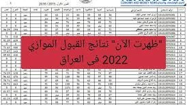 نتائج القبول الموازي 2022 في العراق