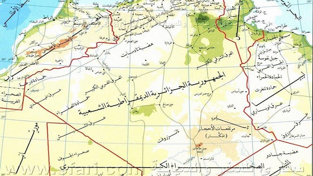 خريطة الجزائر بالولايات