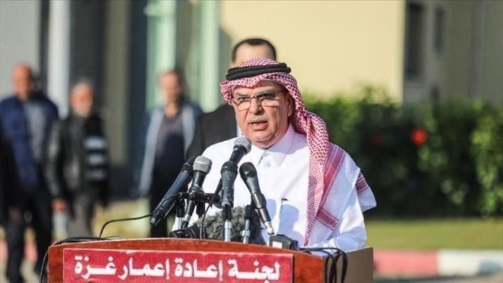 السفير القطري محمد العمادي رئيس اللجنة القطرية لإعادة إعمار غزة - أرشيفية